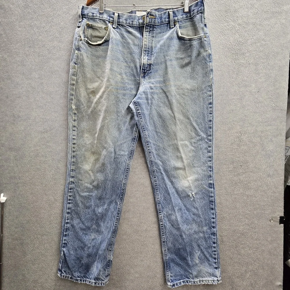 VINTAGE Carhartt Men Jeans 40X32 Traditional UFCW Union Made B180 DST Y2K READ